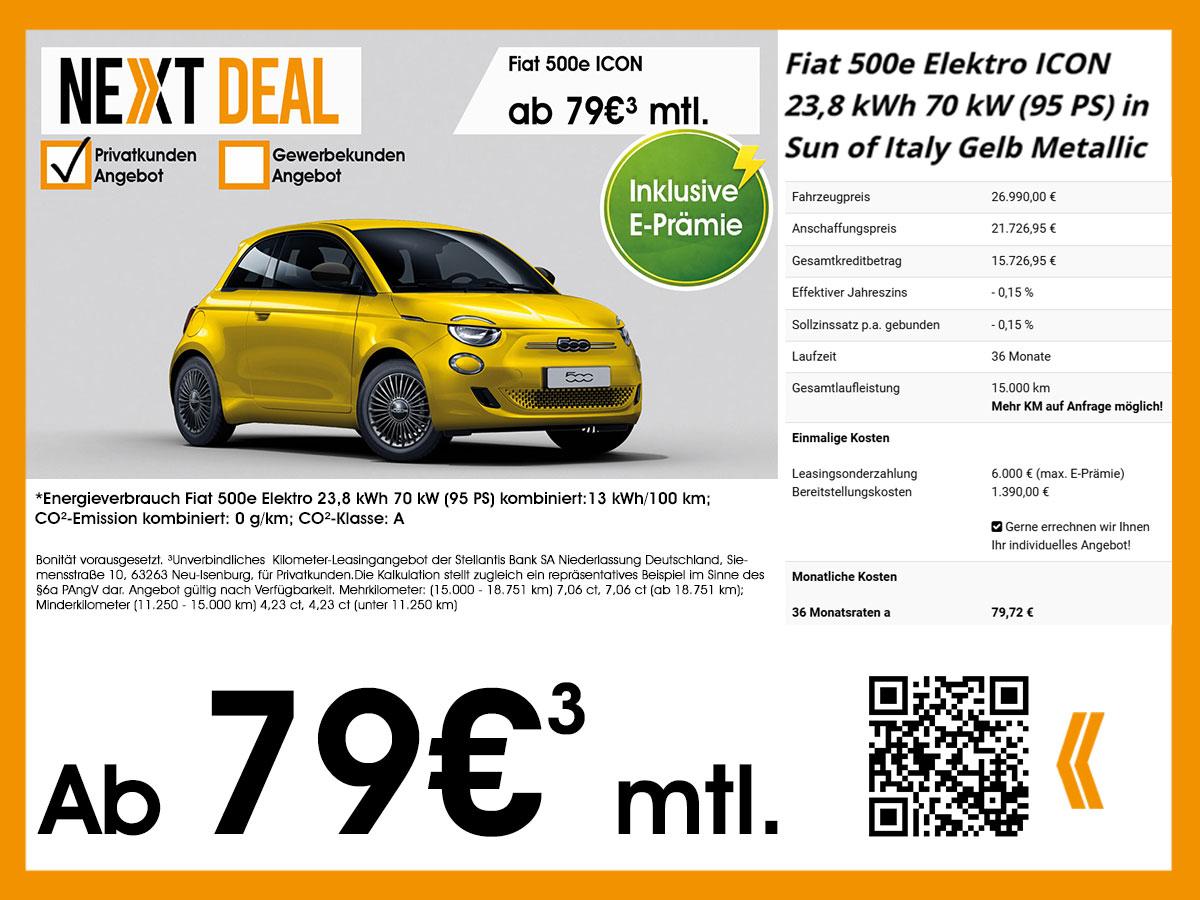 Fiat 500E #ELEKTRO#PRÄMIE#PDC#KLIMA #ELEKTRO#PRÄMIE#PDC#KLIMA